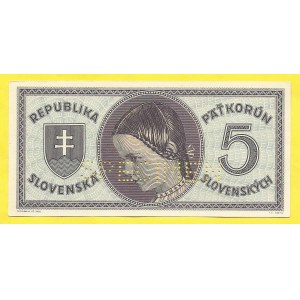 Slovensko 1939 - 1945, 5 Ks (1945), s. D026. H-55aS2