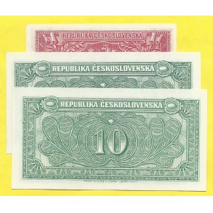 ČSR 1945 - 1953, 5, 10 Kčs (1945), s.U/Z, S/M. H-70a, 71a1