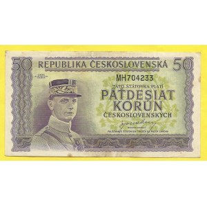 ČSR 1945 - 1953, 50 Kčs (1945), s. MH. H-73a