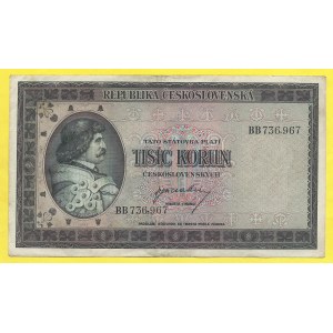 ČSR 1945 - 1953, 1000 Kčs (1945), s. BB. H-76a