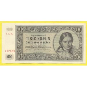 ČSR 1945 - 1953, 1000 Kčs 1945, s. 12C. H-79a