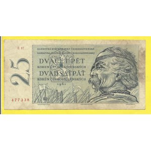ČSR - ČSSR 1953 - 1989, 25 Kčs 1961, s. E37. H-100a
