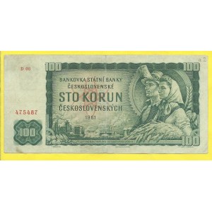 ČSR - ČSSR 1953 - 1989, 100 Kčs 1961, s. D08. H-101b1