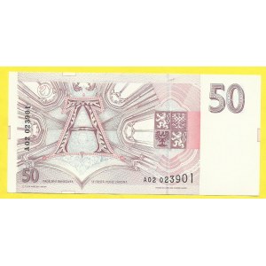 Česká republika, 50 Kč 1993, s. A02. H-CZ7a1