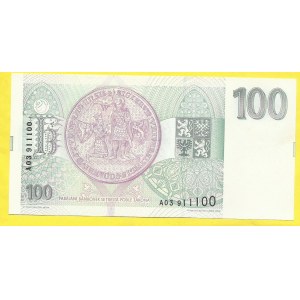 Česká republika, 100 Kč 1993, s. A03. H-CZ8a1