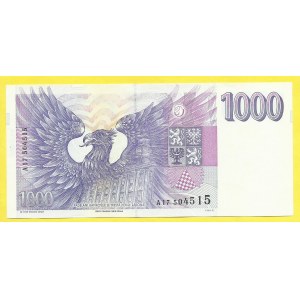 Česká republika, 1000 Kč 1993, s. A17. H-CZ11a