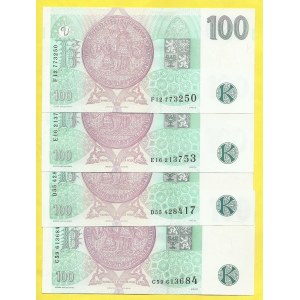 Česká republika, 100 Kč 1997, s. C59, D55, E16, F12, H-CZ22a