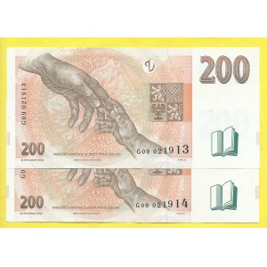 Česká republika, 200 Kč 1998, s. G09. H-CZ24a