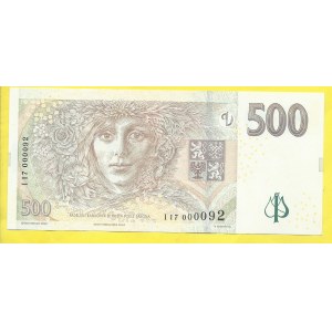 Česká republika, 500 Kč 2009, s. I17 000092. H-CZ29a2