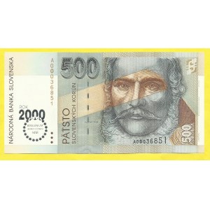 Slovenská republika, 500 Ks 1993/99, s. A. H-SK31a