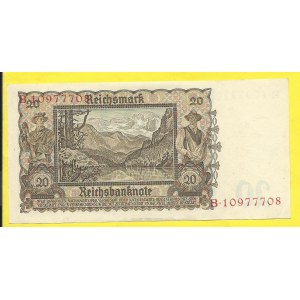 Cizí platidla na našem území, 20 RM 1939, s.B. BHK-D4a
