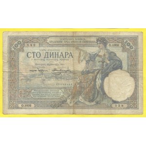 Jugoslávie, 100 dinara 1920, s. O1002. BB-Y21
