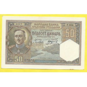 Jugoslávie, 50 dinara 1931, s. Y0934. BB-Y29