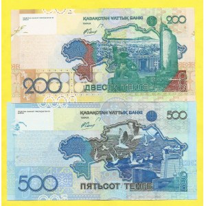 Kazachstán, 200, 500 Tenge 2006. Pick-28, 29