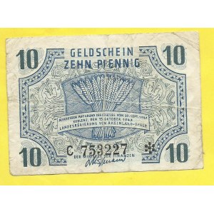 Německo, Wűrttemberg. 10 pfennig 1947. Ros.214a