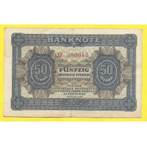 DDR, 50 pfennig 1948, s. XF. Grab.-SBZ-10c