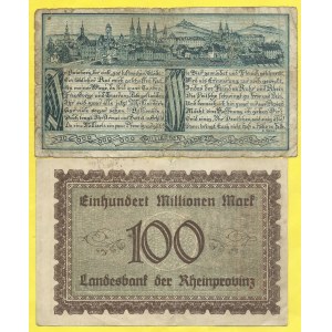 Německo - nouzové, Bamberg 20.000.000.000 M 1923, Düsseldorf 100.000.000 M 1923. Keller-225d, 1150bb