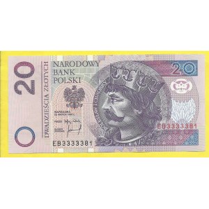 Polsko, 20 zlotych 1994, s. EB.
