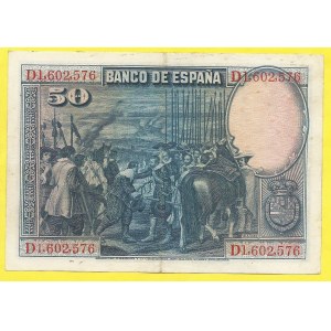 Španělsko, 50 peseta 1928. Pick-75b