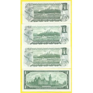 Kanada, 1 dollar 1967, 1973 (3x). Pick-84, 85a, c