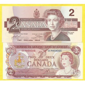 Kanada, 2 dollar 1974, 1986. Pick-86a, 94