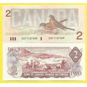 Kanada, 2 dollar 1974, 1986. Pick-86a, 94