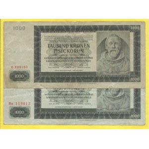 Soubory bankovek, 1000 K 1942, s. E, Ha. H-38a, 39a