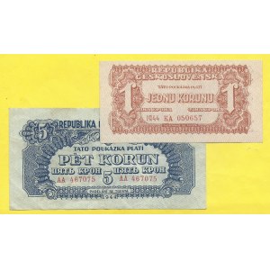 Soubory bankovek, 1, 5 K 1944, s. KA, AA. H-56a1, 57a