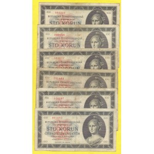 Soubory bankovek, 100 Kčs 1945, s. A, B, C, D. H-77a