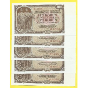 Soubory bankovek, 100 Kčs 1953, s. CT. H-104a1