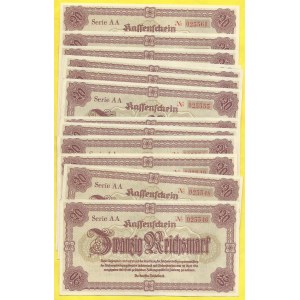 soubory bankovek, 20 RM 1945, s. AA. HH-188.1.1a