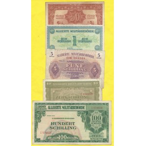 Soubory zahraničních bankovek, Rakousko. 50 groschen - 100 schilling 1944