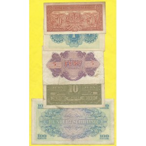 Soubory zahraničních bankovek, Rakousko. 50 groschen - 100 schilling 1944
