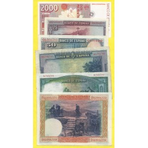 Soubory zahraničních bankovek, Španělsko. 1925 - 1992 soubor běžných