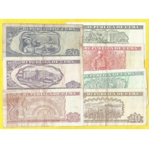 Soubory zahraničních bankovek, Kuba. 1, 3, 5, 10, 20, 50, 100 peso 2005-17