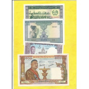 Soubory zahraničních bankovek, Laos. 1957-79 soubor běžných