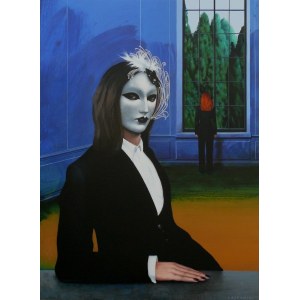Henryk Laskowski, Girl in a Venetian mask, 2014