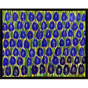Edward Dwurnik, Kobaltové tulipány, 2018