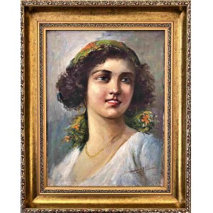 Giuseppe Scognamiglio, Porträt einer Frau, erste Hälfte des 20. Jahrhunderts.