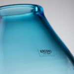 Krosno Glassworks Krosno, Turquoise vase, early 21st century.