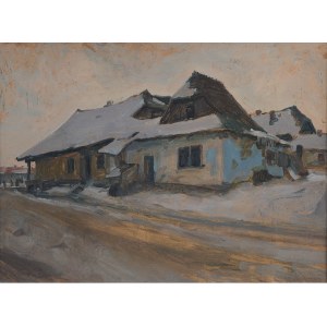 Józef Pieniążek (1888-1953), Alte Häuser in Rudki, 1922