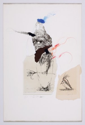 Eugeniusz Get Stankiewicz (1942-2011), Autoportret z irysem i ptaszkami, 1995-97