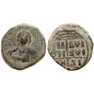 Byzanc, anonymní follis (připisovaný Romanovi III.), kolem roku 1030, Konstantinopol