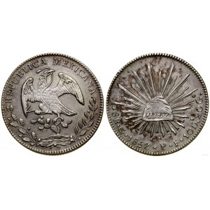 Mexico, 8 reales, 1857 Go P F, Guanajuato