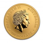 A set of five gold AUSTRALIAN EMU coins weighing one ounce each.