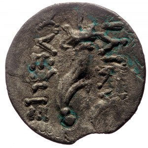 Cappadocia, Galatians imitation of Demetrios I Soter AR Hemirachm (Silver, 19mm, 1.64g) ca 162-150 BC