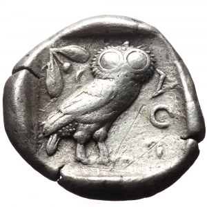 Attica, Athens, AR Tetradrachm,(Silver, 16.97 g 26mm), Circa 454-404 BC.