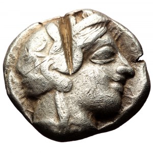 Attica, Athens, AR Tetradrachm,(Silver, 16.48 g 24mm), Circa 454-404 BC.