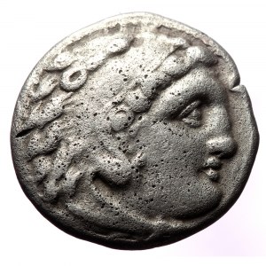 Kingdom of Macedon, Alexander III 'the Great'. AR Drachm.(Silver, 4.20 g 17mm), 336-323 BC. Kolophon.