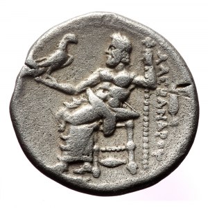 Kingdom of Macedon, Alexander III 'the Great'. AR Drachm.(Silver, 4.20 g 17mm), 336-323 BC. Kolophon.
